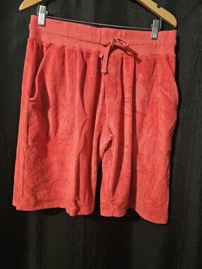 Kahuna Bay Men's Coral Terry Drawstring Athletic Shorts L